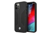 Mobil - Deksel og etui - BMW Leather Perforated Sides Case for iPhone 12 / iPhone 12 Pro - Black - 3666339010997