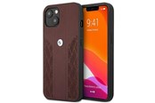 Mobil - Deksel og etui - BMW Leather Curve Perforate Case for iPhone 13 - Red - 3666339021863