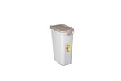 Hund - Stefanplast foderbeholder hvid/sand 25 liter - 281125