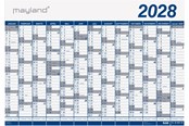 Kalender - Mayland Kæmpekalender 1x13 mdr. PP-plast rør 2028 - 28065000