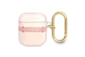 Mobil - Andre tilbehør - GUESS GUA2HHTSP AirPods cover pink/pink Strap Collection - 3666339047078