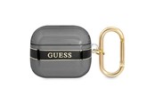 Mobil - Andre tilbehør - GUESS GUA3HHTSK AirPods 3 cover black/black Strap Collection - 3666339047061