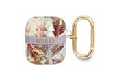Mobil - Andre tilbehør - GUESS GUA2HHFLU AirPods cover purple/purple Flower Strap Collection - 3666339041908