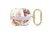 Mobil - Andre tilbehør - GUESS GUA3HHFLU AirPods 3 cover purple/purple Flower Strap Collection - 3666339047351