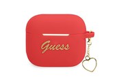Mobil - Andre tilbehør - GUESS GUA3LSCHSR AirPods 3 cover red/red Silicone Charm Heart Collection - 3666339039110