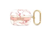 Mobil - Andre tilbehør - GUESS GUAPHCHMAP AirPods Pro cover pink/pink Marble Strap Collection - 3666339047207