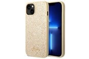 Mobil - Deksel og etui - GUESS Glitter Script Case for iPhone 14 Plus - Gold - 3666339065096