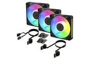 Kabinettvifte - Arctic BioniX P12 A-RGB - 3pack - Kabinettvifte - 120mm - Svart med RGB LED-lys - ACFAN00337A