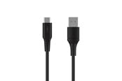 USB - FIXED USB-A to USB-C Silicone cable - 0.3m - Black - FIXDLS-AC03-BK