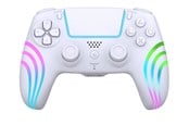 Spill - Tilbehør - Deep Explorer Wave - White - Wireless Controller - Sony PlayStation 4 - PS4MANWIRLEDW