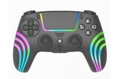 Spill - Tilbehør - Deep Explorer Wave - Black - Wireless Controller - Sony PlayStation 4 - PS4MANWIRLEDB
