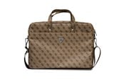 Veske/Hylster/Sekk til bærbar PC - GUESS Saffiano 4G Triangle Logo bag for a 16'' laptop - brown - 3666339051105