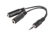 Lydkabel - Lanberg headset splitter - 10 cm - AD-0024-BK
