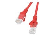 Nettverkskabel - Lanberg patch cable - 25 cm - red RAL 3017 - Rød - PCU6-10CC-0025-R