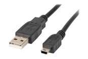 USB - Lanberg - USB cable - USB to mini-USB Type B - 1.8 m - CA-USBK-11CC-0018-BK