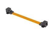 Nettverkskabel - Lanberg network coupler - 17 cm - black orange - Svart - ADS-RJ45-RJ45-245