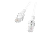 Nettverkskabel - Lanberg patch cable - 25 cm - white RAL 9010 - Hvit - PCU5-10CC-0025-W
