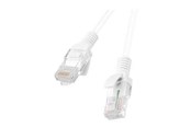 Nettverkskabel - Lanberg patch cable - 25 cm - white RAL 9010 - Hvit - PCU6-10CC-0025-W