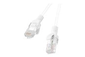 Nettverkskabel - Lanberg patch cable - 3 m - white RAL 9010 - Hvit - PCU6-10CC-0300-W