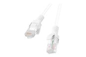 Nettverkskabel - Lanberg patch cable - 2 m - white RAL 9010 - Hvit - PCU6-10CC-0200-W