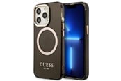 Mobil - Deksel og etui - GUESS Gold Outline Translucent MagSafe case for iPhone 13 Pro Max - black - 3666339057046
