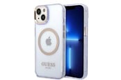 Mobil - Deksel og etui - GUESS GUHMP14SHTCMU iPhone 14 6.1" purple/purple hard case Gold Outline Translucent MagSafe - 3666339069544