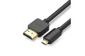 Skjermkabel - UGREEN HD127 Micro HDMI to HDMI 2.0 cable (4K 60Hz) - 1m - Black - 30148