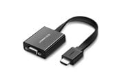 Skjermkabel - UGREEN 40248 Adapter / HDMI - VGA micro USB / audio 3.5mm mini jack - Black - 40248