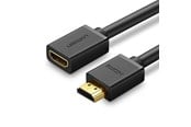 Skjermkabel - UGREEN HD107 HDMI (Male) to HDMI (Female) 4K Cable 1m - Black - 10141