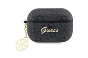 Mobil - Andre tilbehør - GUESS GUAP2G4GSMK AirPods Pro 2 cover black/black 4G Charm Collection - 3666339102425