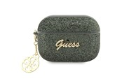 Mobil - Andre tilbehør - GUESS GUAP2GLGSHA AirPods Pro 2 cover green/kaki Glitter Flake 4G Charm - 3666339110970