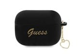 Mobil - Andre tilbehør - GUESS GUAP2LSCHSK AirPods Pro 2 cover black/black Silicone Charm Heart Collection - 3666339102395
