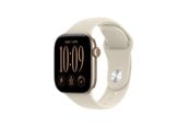 Smartklokke, Smartwatch & Sportsklokke - Apple Watch Series 12 GPS 42mm Light Gold Aluminium Case with Sand Sport Band - M/L - MJEE4QN/A
