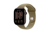 Smartklokke, Smartwatch & Sportsklokke - Apple Watch Series 12 GPS + Cellular 46mm Dark Bronze Aluminium Case with Olive Sport Band - S/M - MJGD4QN/A