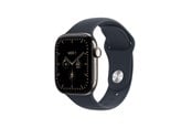 Smartklokke, Smartwatch & Sportsklokke - Apple Watch Series 12 GPS + Cellular 42mm Natural Titanium Case with Navy Blue Sport Band - M/L - MJGG4QN/A