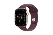 Smartklokke, Smartwatch & Sportsklokke - Apple Watch Series 12 GPS + Cellular 46mm Radiant Gold Titanium Case with Burgundy Sport Band - S/M - MJGR4QN/A
