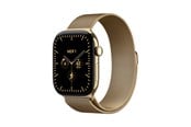 Smartklokke, Smartwatch & Sportsklokke - Apple Watch Series 12 GPS + Cellular 46mm Radiant Gold Titanium Case with Radiant Gold Milanese Loop - M/L - MJGV4QN/A