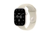 Smartklokke, Smartwatch & Sportsklokke - Apple Watch Series 12 GPS + Cellular 46mm Pearl White Ceramic Case with Sand Sport Band - M/L - MJH24QN/A
