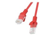 Nettverkskabel - Lanberg patch cable - 25 cm - red RAL 3017 - Rød - PCU5-10CC-0025-R