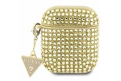 Mobil - Andre tilbehør - GUESS GUA2HDGTPD AirPods 1/2 cover gold/gold Rhinestone Triangle Charm - 3666339120634