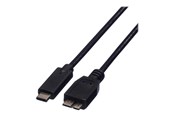 USB - Roline - USB-C cable - Micro-USB Type B to USB-C - 1 m - 11.02.9006
