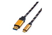 USB - Roline Gold - USB-C cable - USB Type A to USB-C - 1 m - 11.02.9013