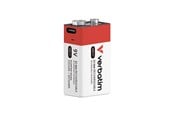 Batteri - Verbatim Oppladbart 9V-batteri med USB-C - 30251