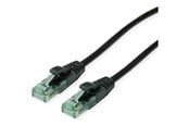 Nettverkskabel - Roline Recycled Material patch cable - 10 m - black - Svart - 10m - 21.45.3157