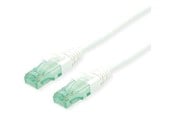 Nettverkskabel - Roline Recycled Material patch cable - 15 m - white - Hvit - 15m - 21.45.3168