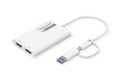 Dokkingstasjon - Roline - docking station - USB-C / USB-A - 2 x DP - 12.03.3207
