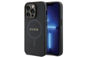 Mobil - Deksel og etui - GUESS GUHMP14LPSAHMCK case for iPhone 14 Pro - black Saffiano MagSafe - 3666339155742