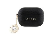 Mobil - Andre tilbehør - GUESS GUAP2PGEHCDK case for AirPods Pro 2 cover - black Fixed Glitter Heart Diamond Charm - 3666339171216