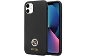 Mobil - Deksel og etui - GUESS GUHCN614DGPK Case for iPhone 11 / Xr - Black Silicone Logo Strass 4G - 3666339148386