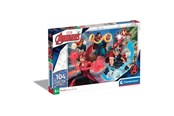 Puslespill - Clementoni Puzzle Glitter Marvel Avengers 104 pieces 2D Puslespill - 20347